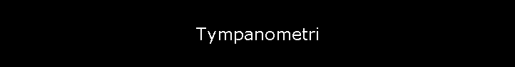 Tympanometri